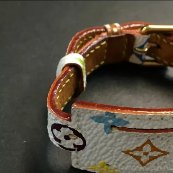 Louis Vuitton Monogram Multicolor Porte Address Bracelet Bangle with bag and box